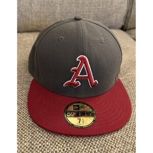 Arkansas Razorbacks New Era Hat Cap 59Fifty Low Profile Fitted Size 7.5 - 7 1/2